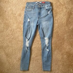 Celebrity pink ripped skinny jeans, stretchy